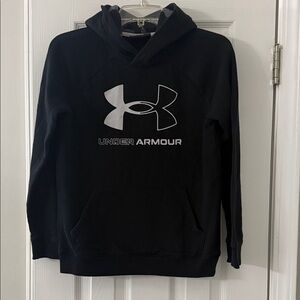 Under Armour Black Hoodie with White Logo